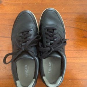 Everlane Black Leather Tread Sneakers, Women's 8.5